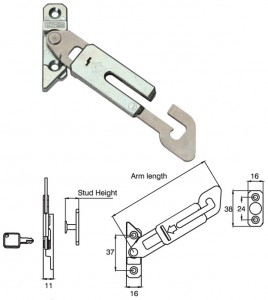 Res-lok concealed locking hold open restrictor