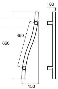 Swept Handle Dimensions